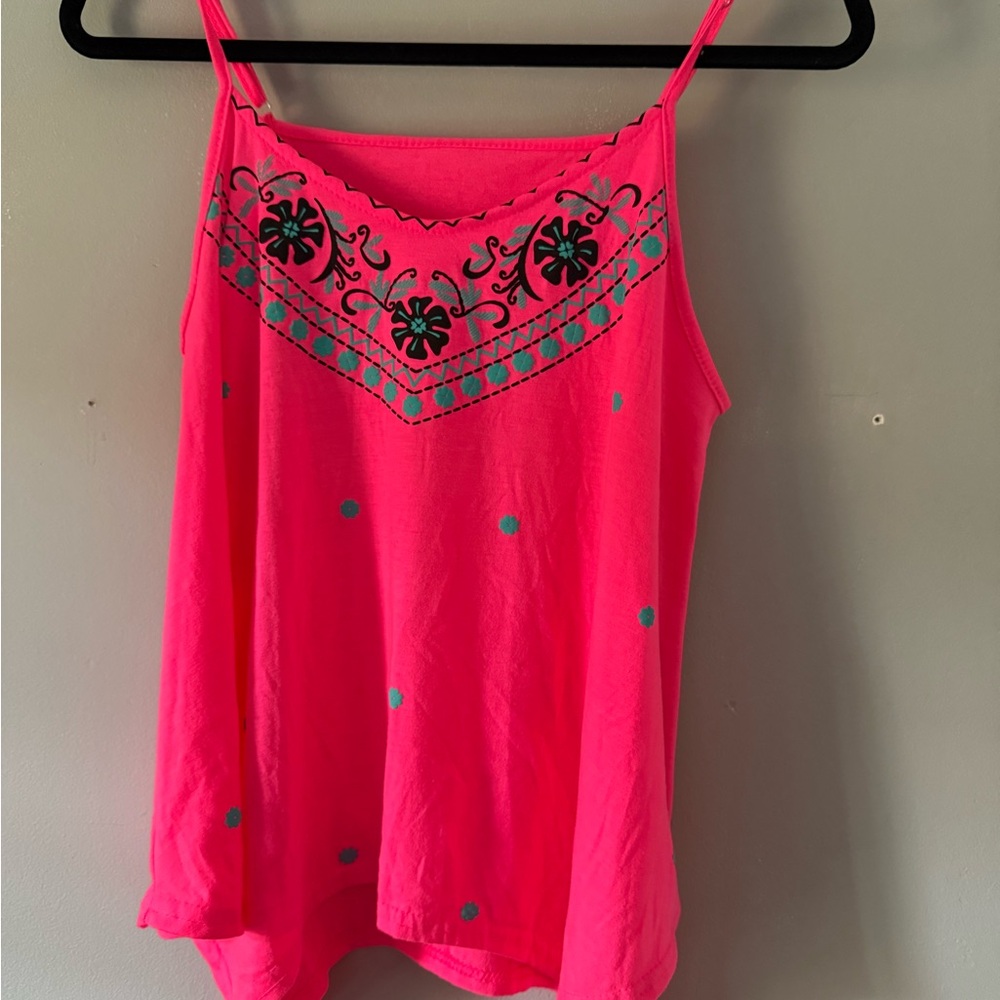 Embroidered Pink Women's Top